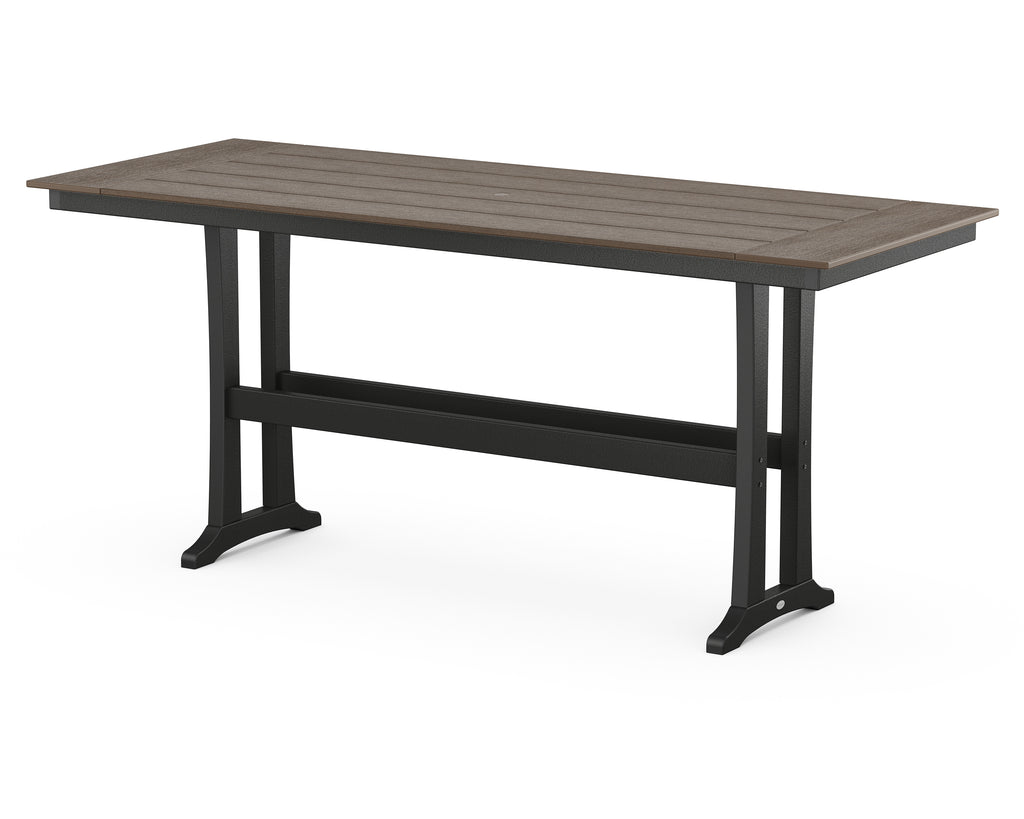 Farmhouse Trestle 38” x 96” Bar Table | Select Accents Retreat Home Furniture