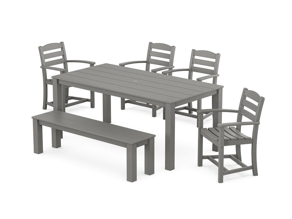 La Casa Cafe' 6-Piece Parsons Dining Set with Bench Photo