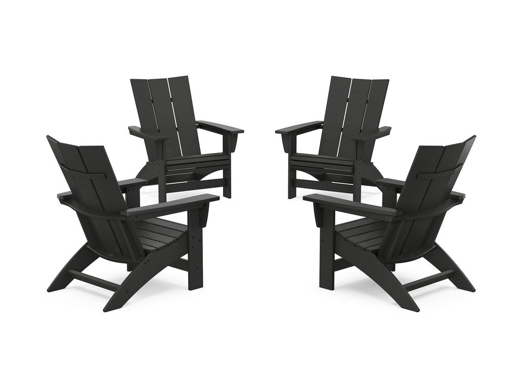 4-Piece Modern Grand Adirondack Chair Conversation Set Photo