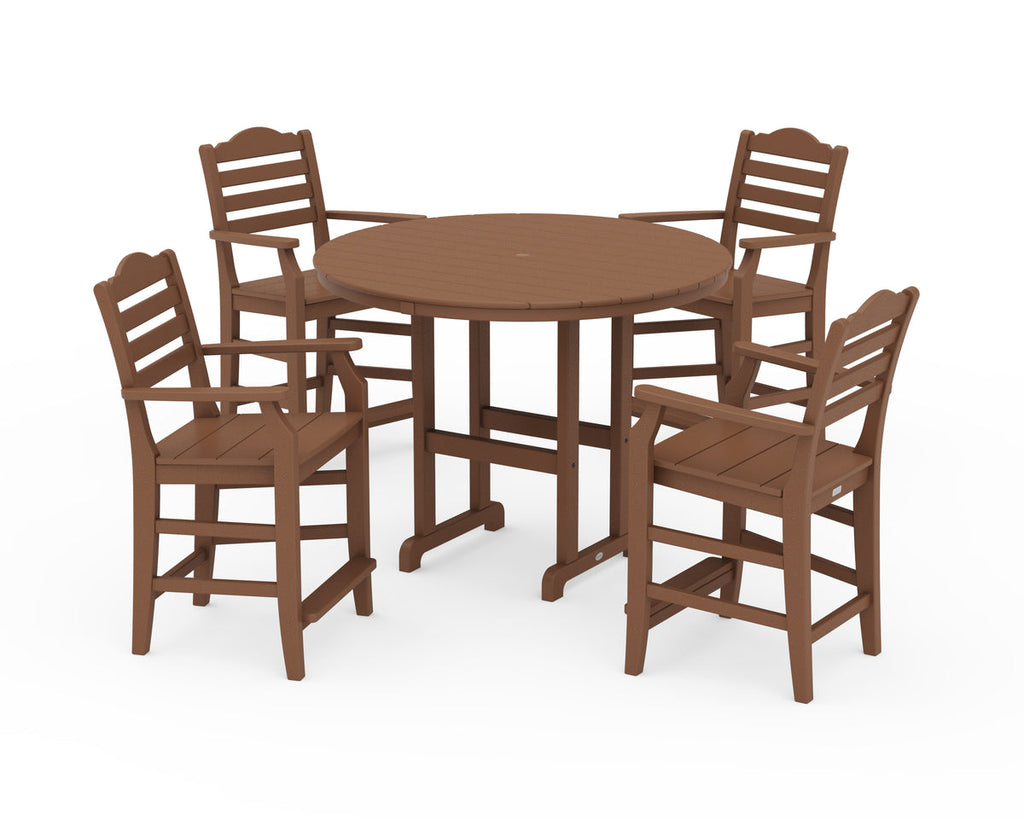 Savannah 5-Piece Round Farmhouse Counter Set Retreat Home Furniture