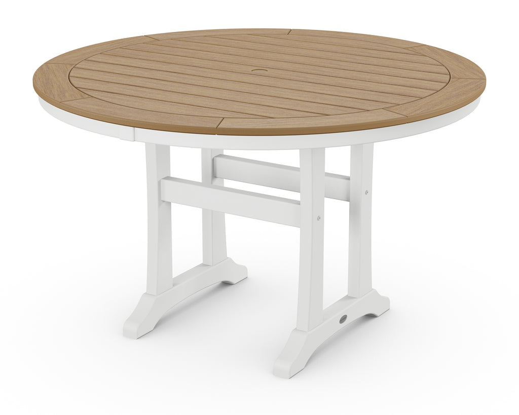 Nautical Trestle 48" Round Dining Table | Select Accents Retreat Home Furniture