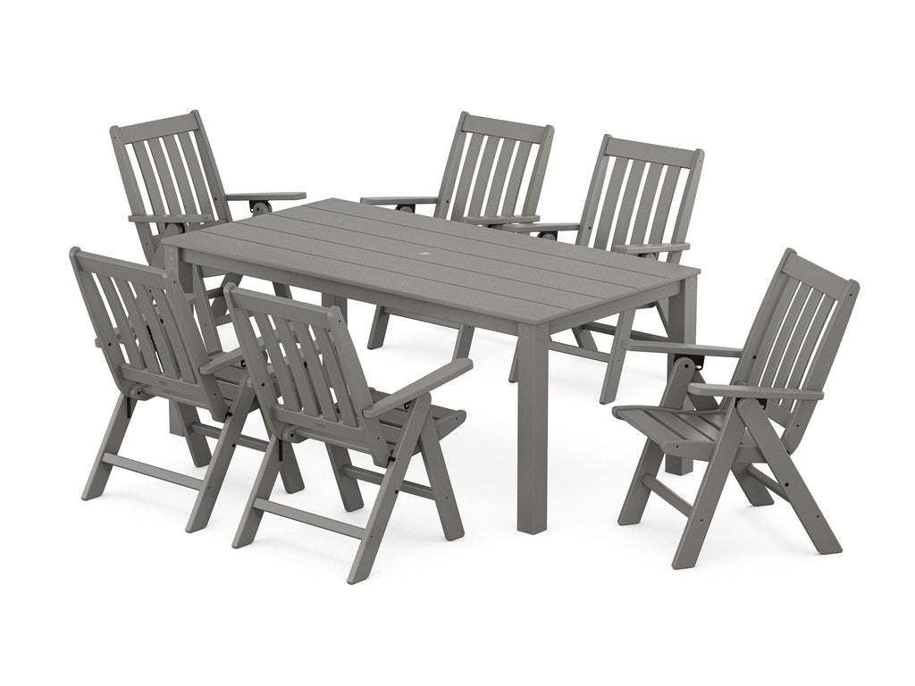 Vineyard Folding Chair 7-Piece Parsons Dining Set Photo