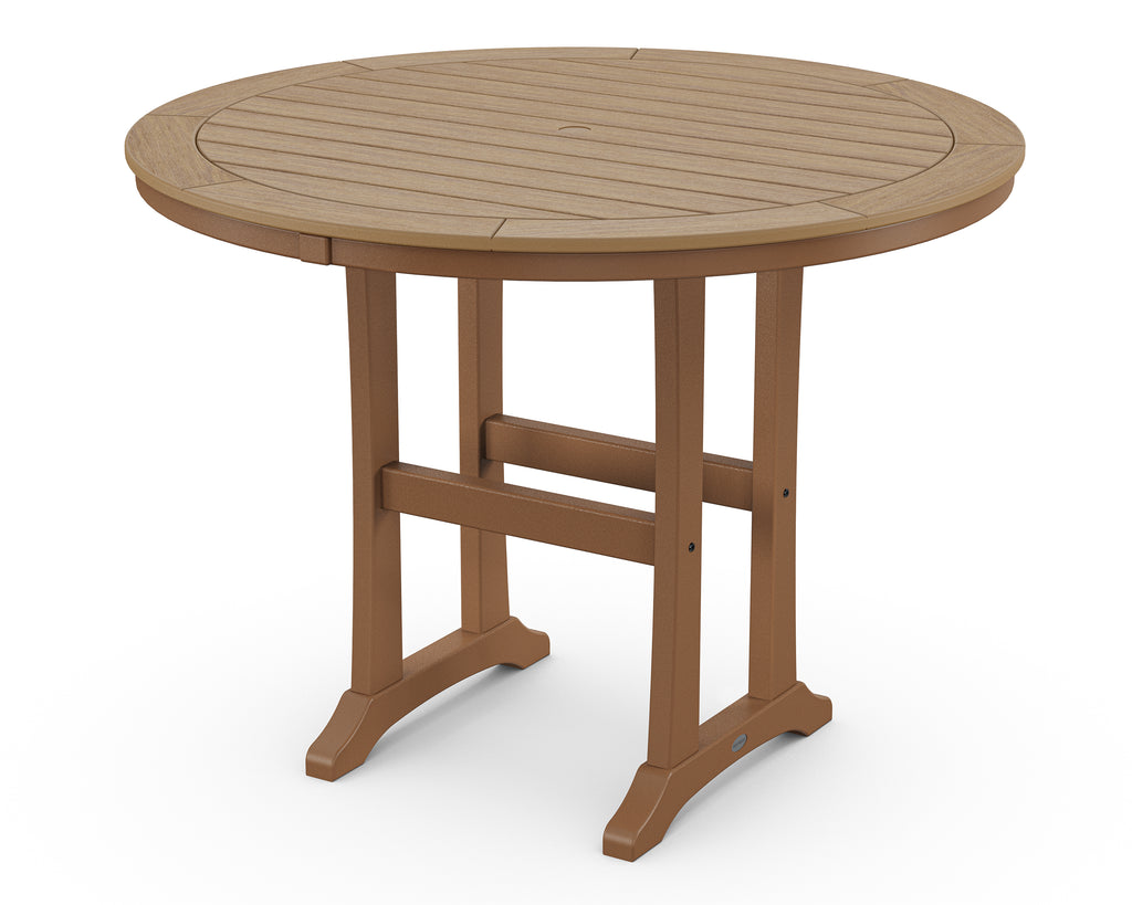 Nautical Trestle 48" Round Counter Table | Select Accents Retreat Home Furniture