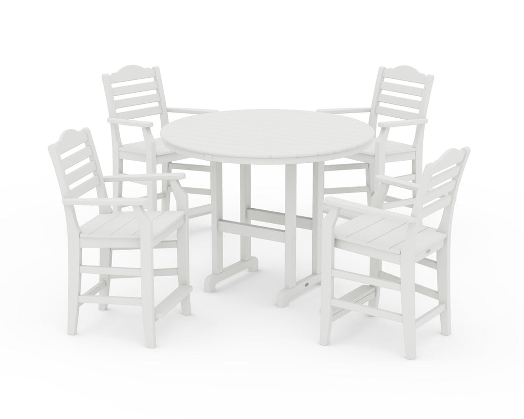 Savannah 5-Piece Round Farmhouse Counter Set Retreat Home Furniture