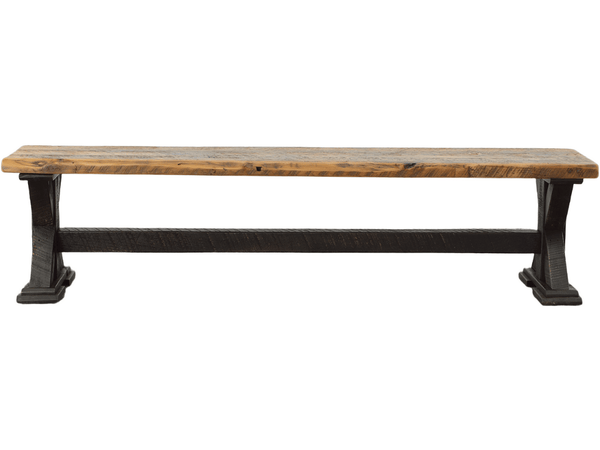 Granary Bench with X-Style Base - Retreat Home Furniture