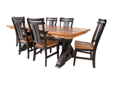 Granary Dining Table with X-Base - Retreat Home Furniture