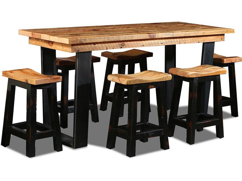 Wildwoods Counter Height Dining Table with Metal Base | Reclaimed Pine