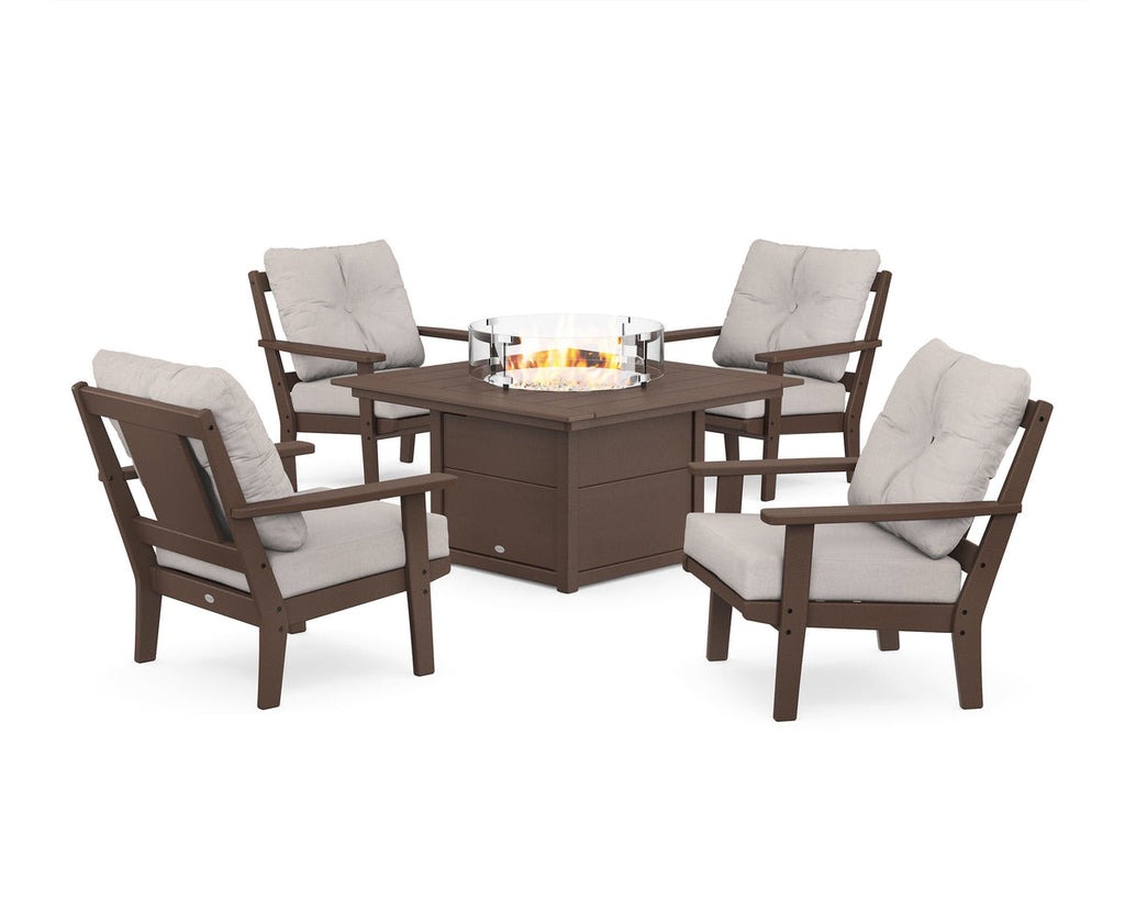 Prairie 5-Piece Deep Seating Set with Fire Pit Table Retreat Home Furniture