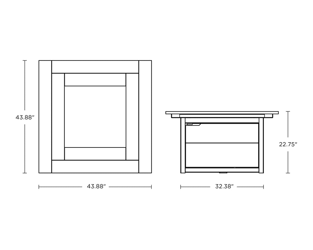 Cube Fire Table Retreat Home Furniture