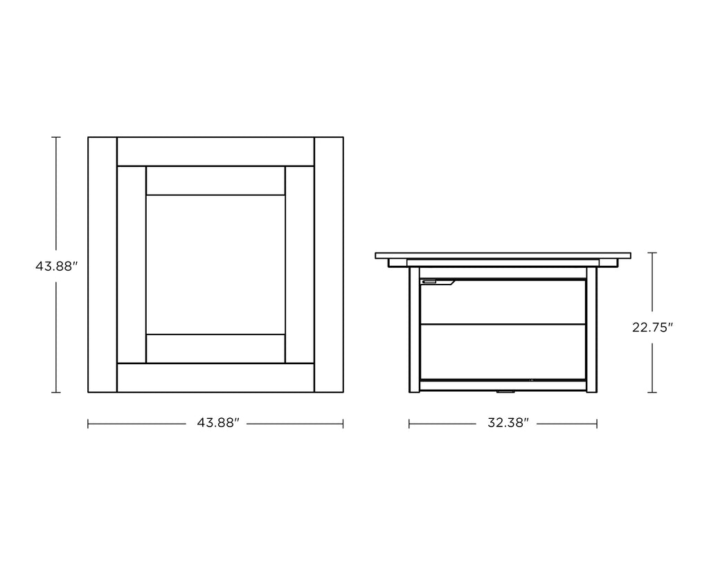 Cube Fire Table Retreat Home Furniture