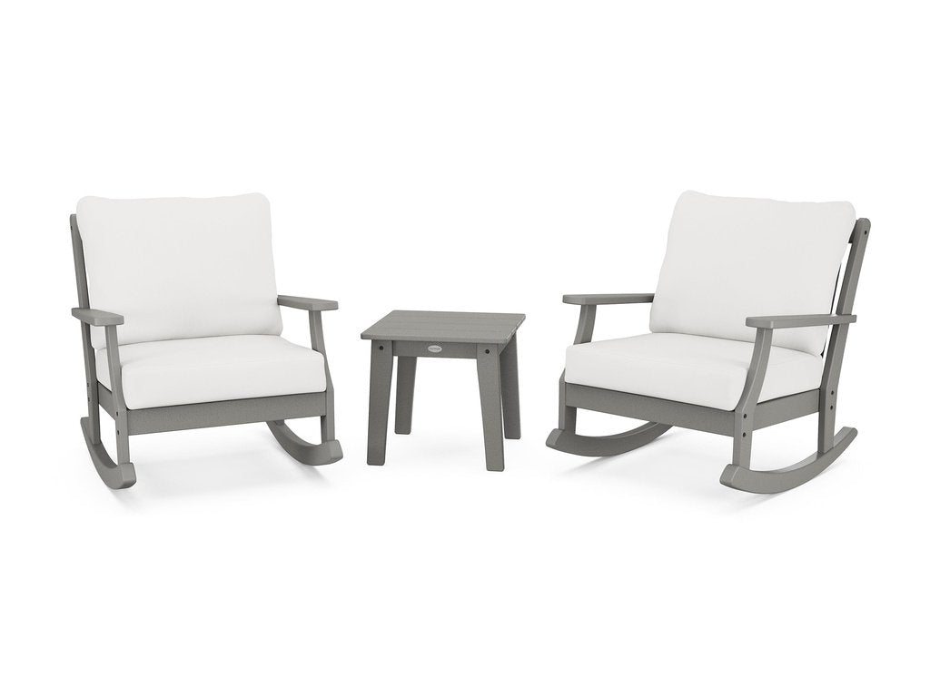 POLYWOOD Braxton 3-Piece Deep Seating Rocker Set – Deep Seating Set ...