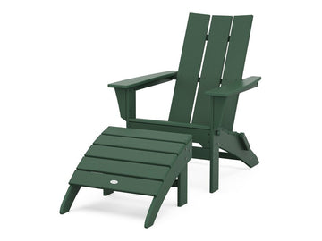 Modern Folding Adirondack Chair 2-Piece Set with Ottoman Photo