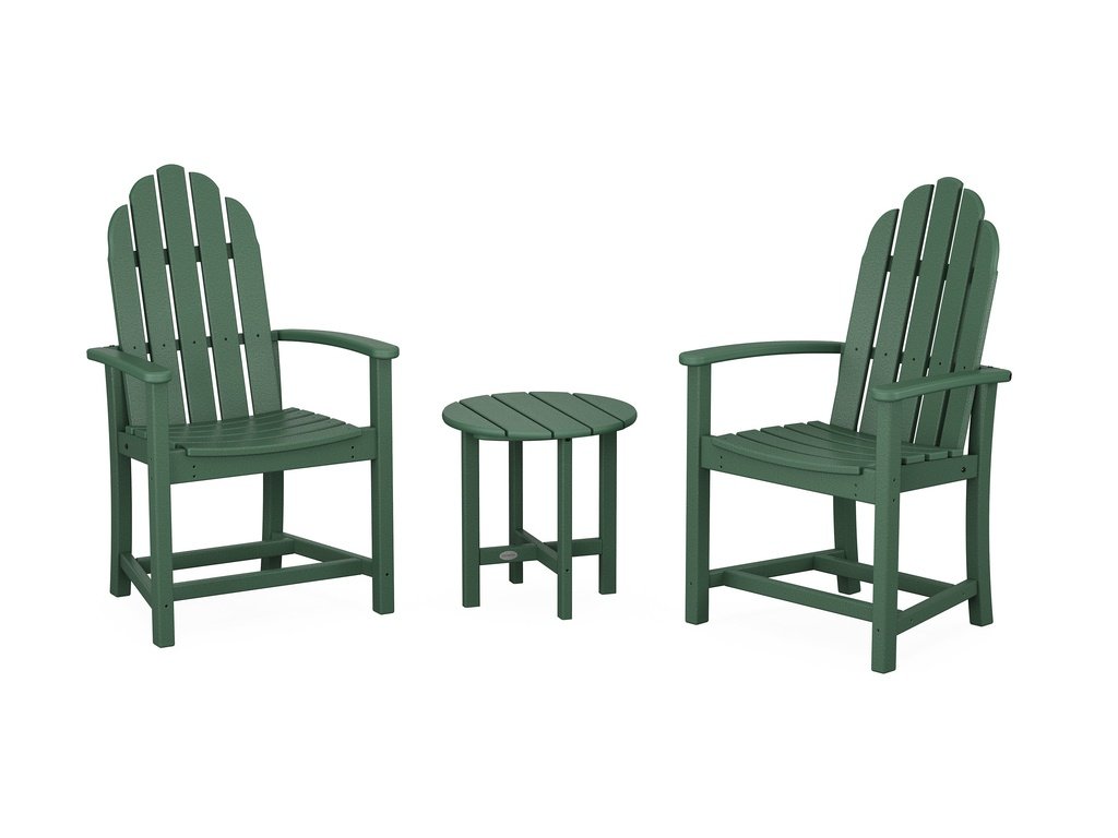 Classic 3-Piece Upright Adirondack Chair Set Photo