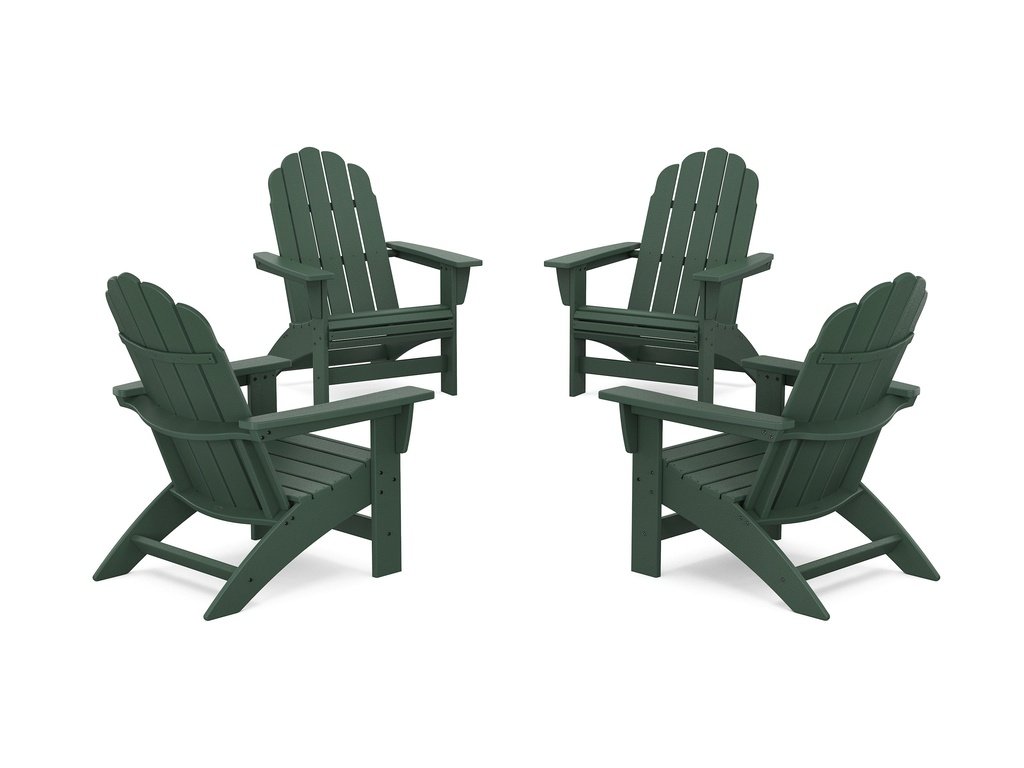 4-Piece Vineyard Grand Adirondack Chair Conversation Set Photo