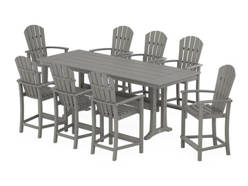 Palm Coast 9-Piece Farmhouse Counter Set with Trestle Legs Photo