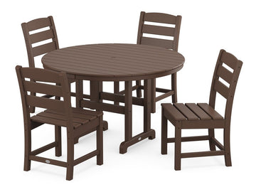 Lakeside 5-Piece Round Farmhouse Side Chair Dining Set Photo