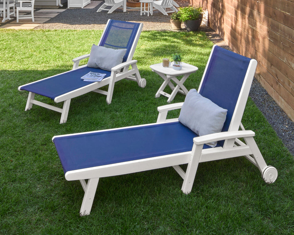 Coastal Chaise with Wheels Retreat Home Furniture