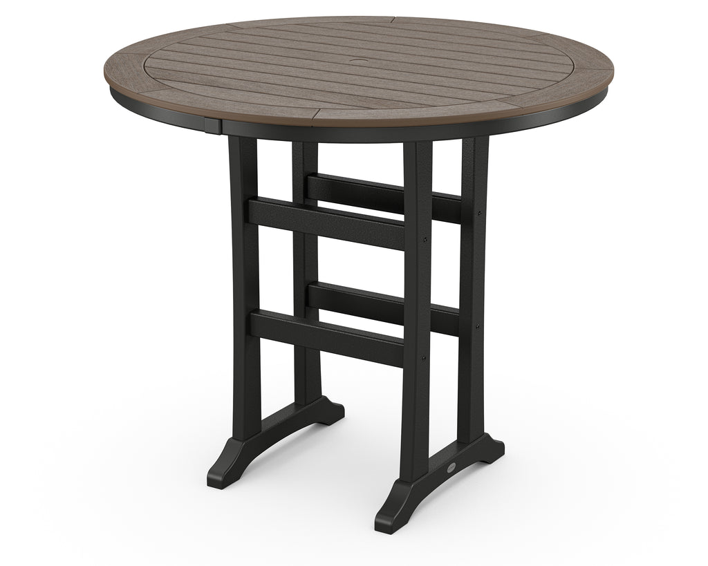 Nautical Trestle 48" Round Bar Table | Select Accents Retreat Home Furniture