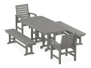 Signature 5-Piece Dining Set with Benches Photo