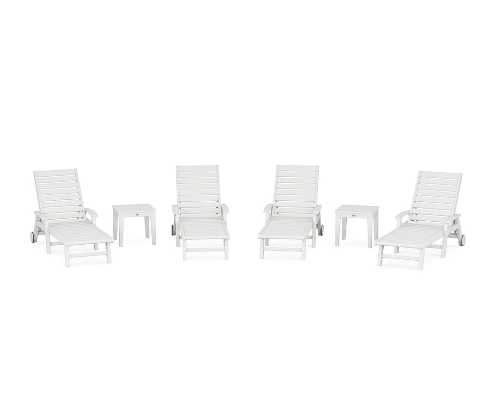 Signature Chaise 6-Piece Set with Wheels Retreat Home Furniture