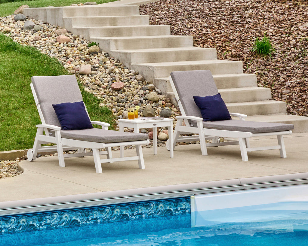 Signature Chaise 3-Piece Set with Wheels Retreat Home Furniture