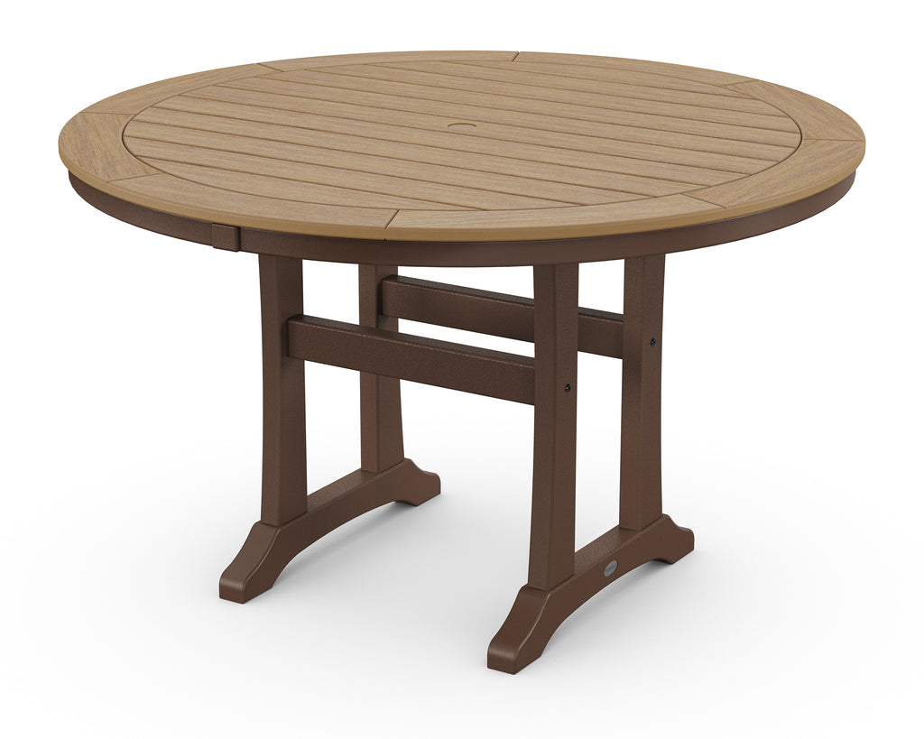 Nautical Trestle 48" Round Dining Table | Select Accents Retreat Home Furniture