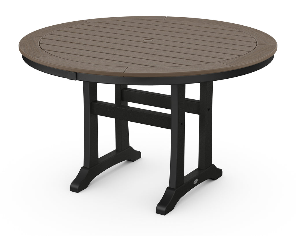Nautical Trestle 48" Round Dining Table | Select Accents Retreat Home Furniture