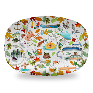 Lake Pattern Unbreakable Platter