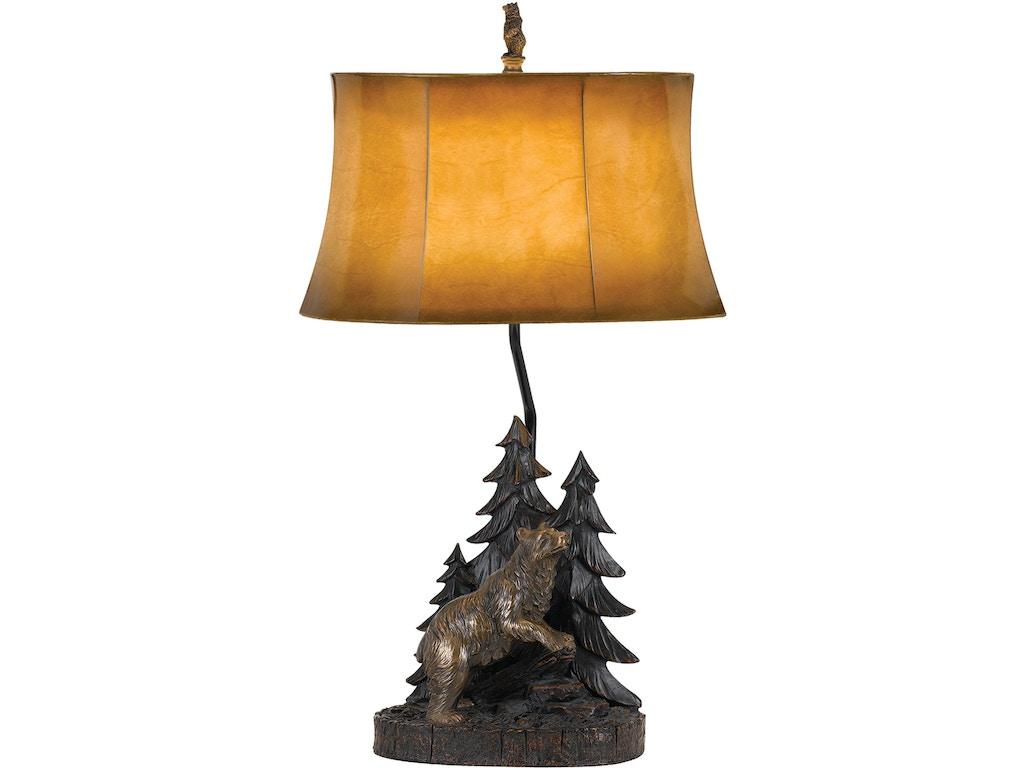 Bears With Tree Table Lamp