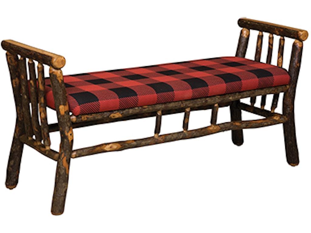 Bedroom Bench with Buffalo Check 537491
