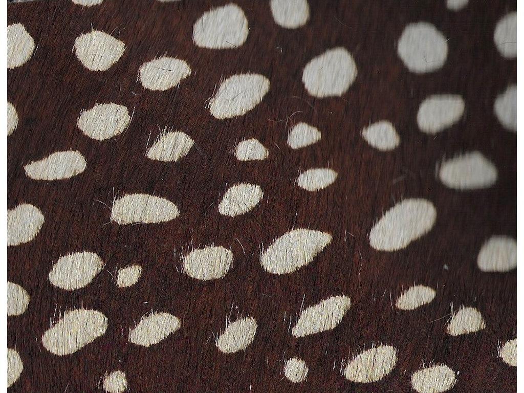 Brown with Hand Painted White Spotted Hide +15%