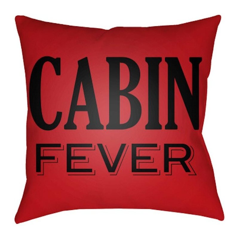Cabin Fever Outdoor/Indoor Pillow - Red