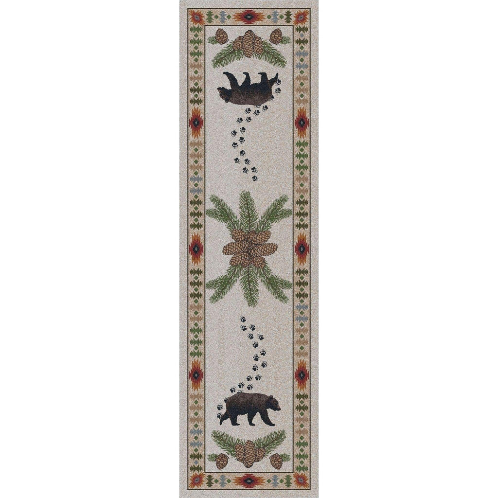Camp Bear Valley - Natural-CabinRugs Southwestern Rugs Wildlife Rugs Lodge Rugs Aztec RugsSouthwest Rugs