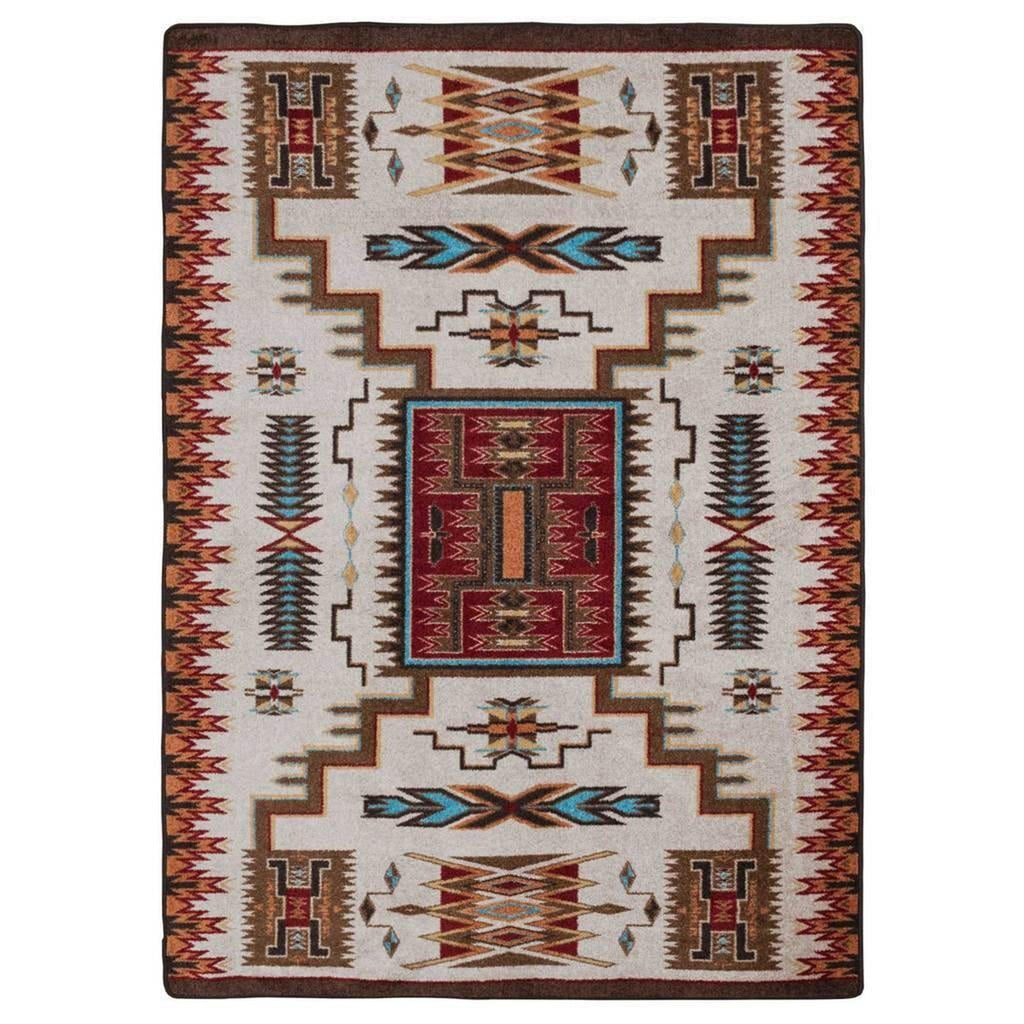 Chasing The Storm - Rust-CabinRugs Southwestern Rugs Wildlife Rugs Lodge Rugs Aztec RugsSouthwest Rugs