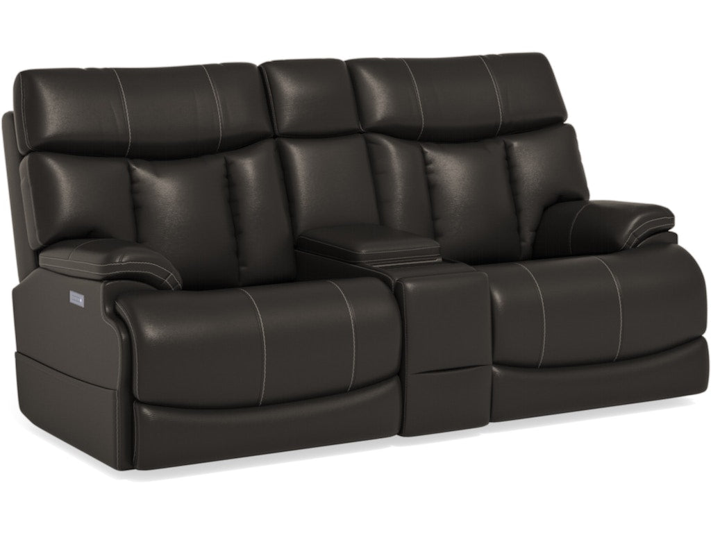 Clive Power Reclining Loveseat with Console