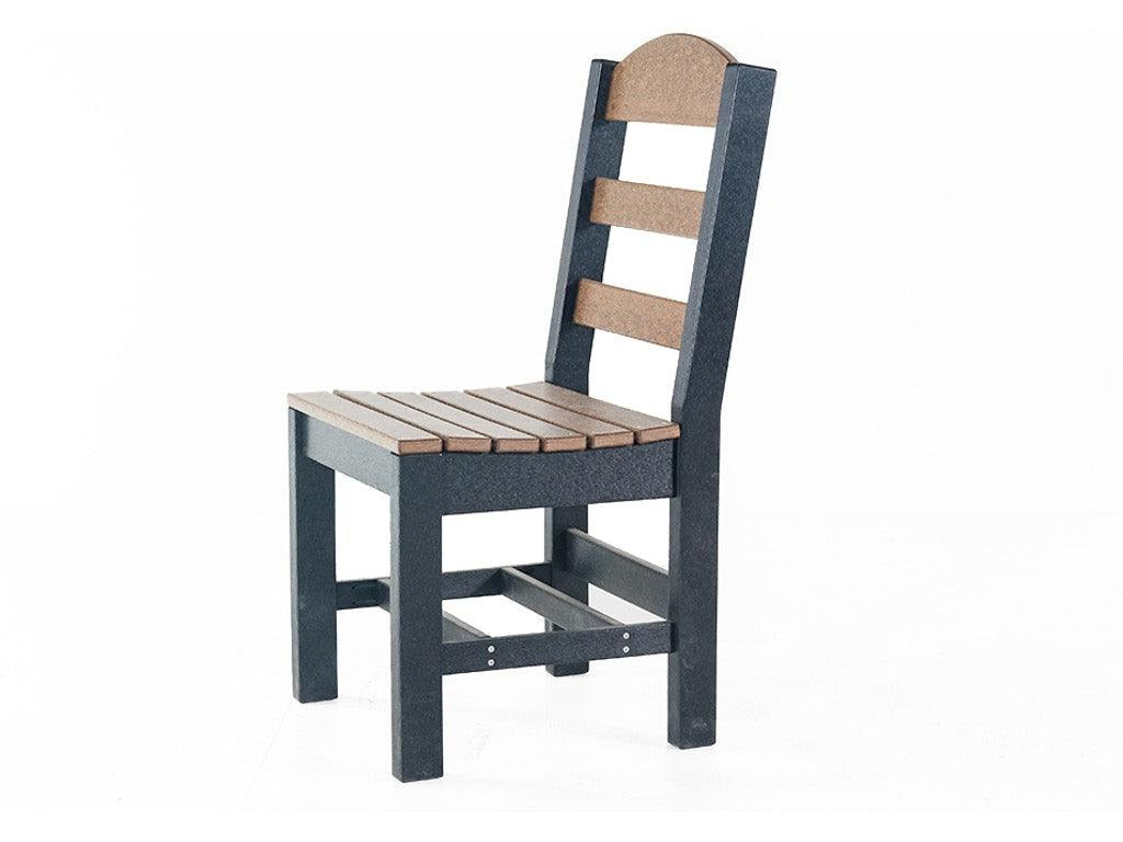 Country Dining Chair Black & Walnut