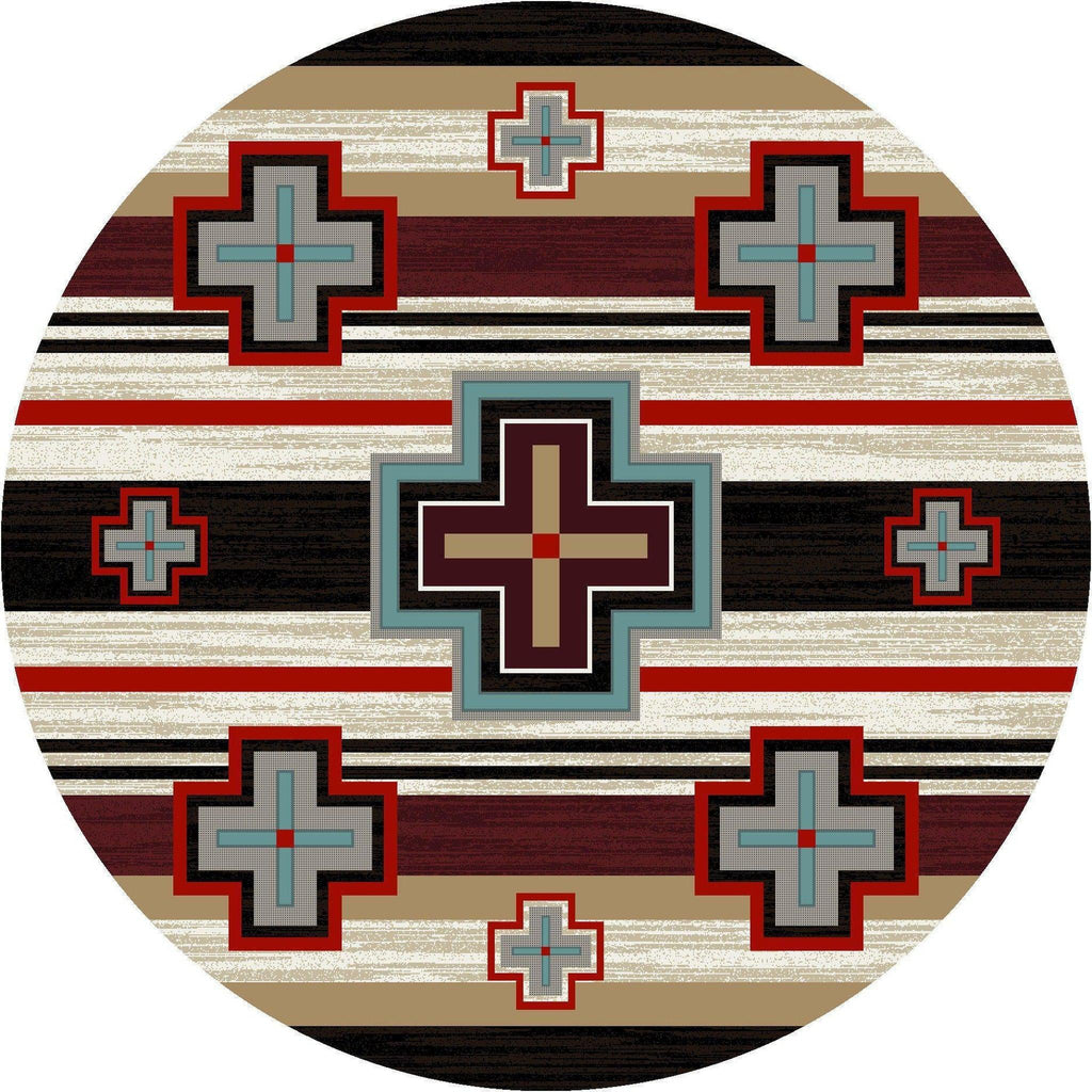Crucifix Roads - Fuego-CabinRugs Southwestern Rugs Wildlife Rugs Lodge Rugs Aztec RugsSouthwest Rugs
