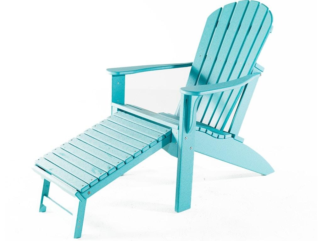 Deluxe Aruba Adirondack Chair with Slideout Ottoman