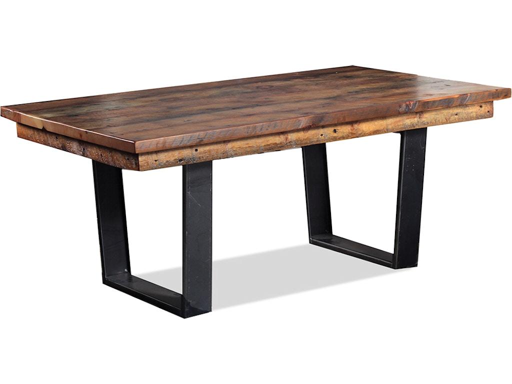 Granary Dining Table With Steel Base - Retreat Home Furniture