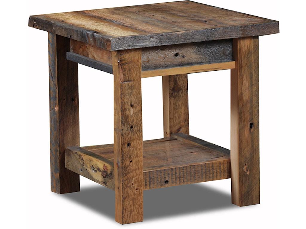 Granary end table with shelf 537815