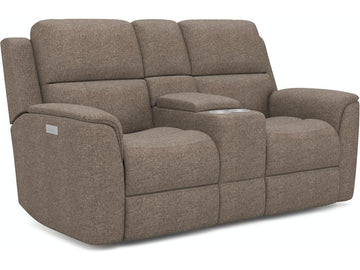 Henry Power Reclining Loveseat with Console and Power Headrests and Lumbar 1041-64PH - Retreat Home Furniture