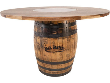 Jack Daniels Pub Table with 56" Hickory Top