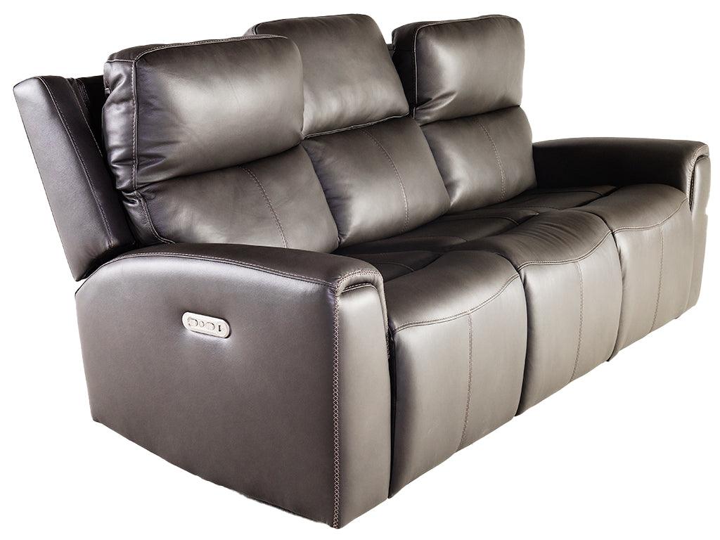 Jarvis Leather Reclining Sofa with Power Headrests - Retreat Home Furniture