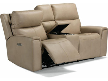 Jarvis Power Reclining Loveseat with Console and Power Headrests