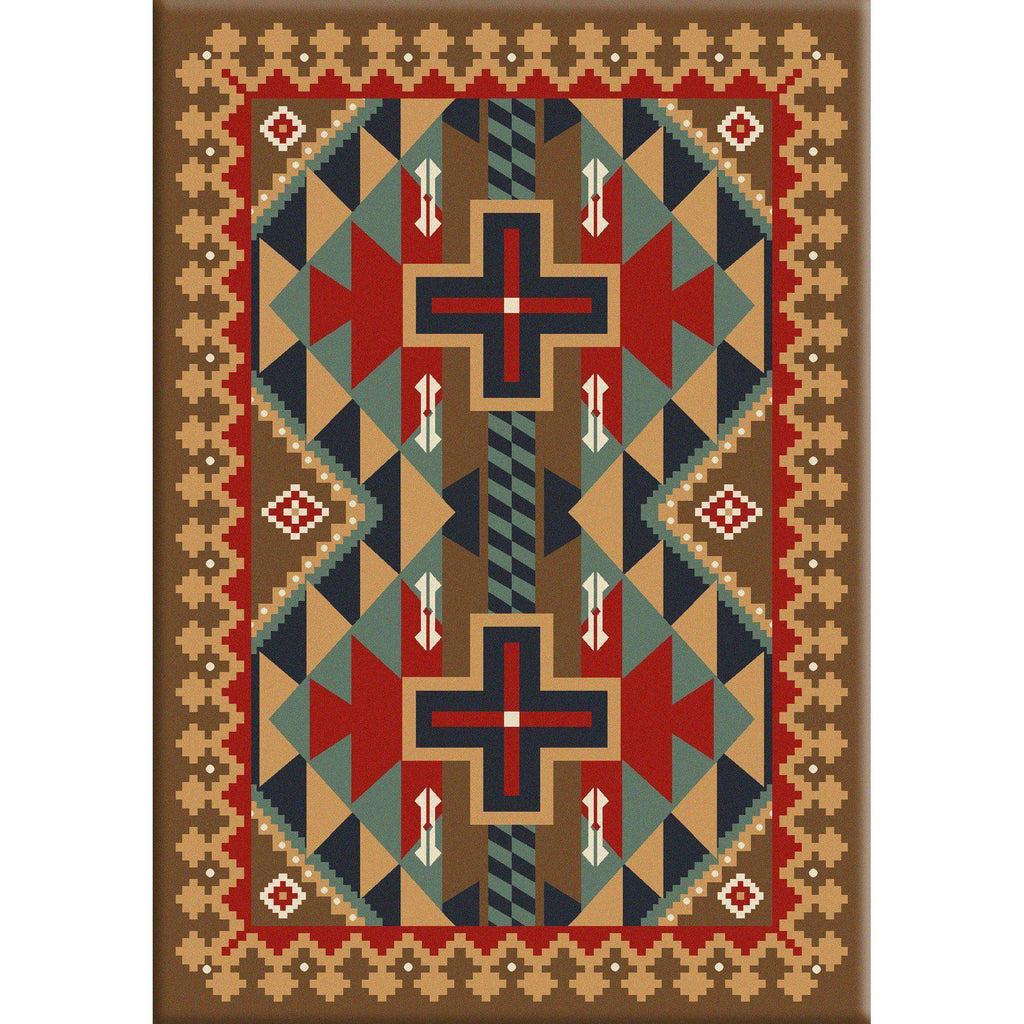 Keep It In The Tribe-CabinRugs Southwestern Rugs Wildlife Rugs Lodge Rugs Aztec RugsSouthwest Rugs