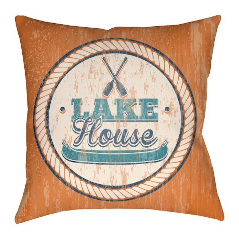 Lake House Outdoor/Indoor Pillow Orange