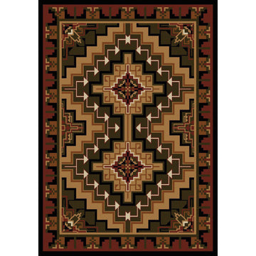 Land Of The Hills - Red-CabinRugs Southwestern Rugs Wildlife Rugs Lodge Rugs Aztec RugsSouthwest Rugs