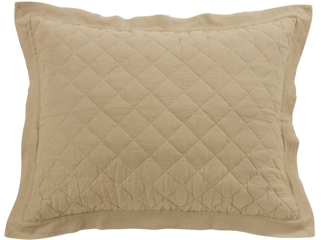 Linen Quilted Pillow Sham