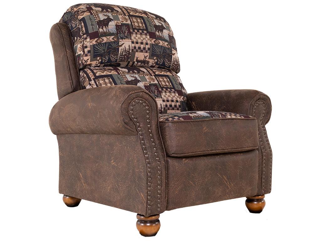 Push Arm Recliner - Colt Coffee/Peter's Cabin - Retreat Home Furniture