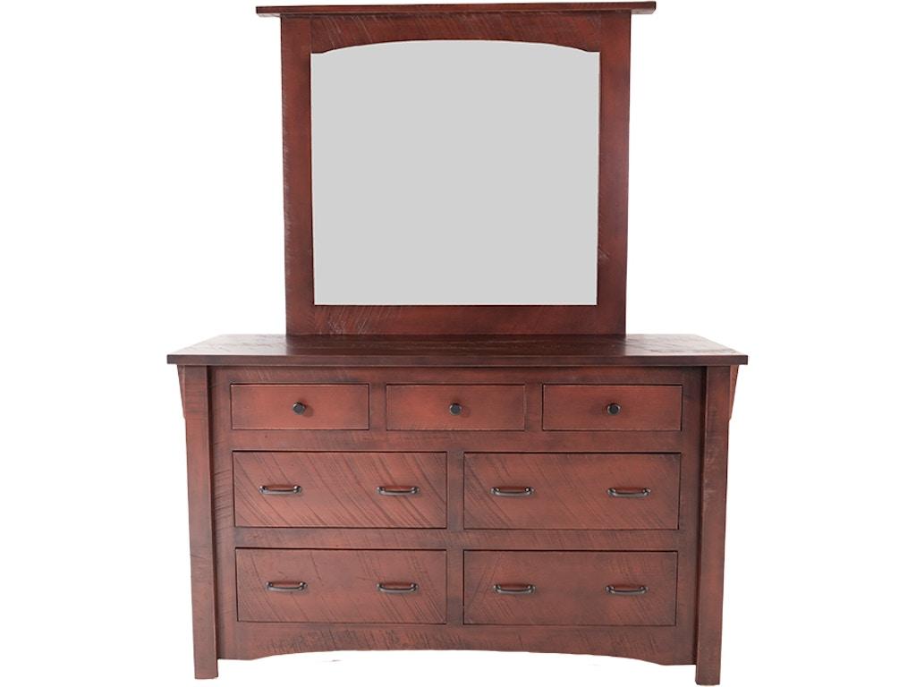 7 Drawer Reclaimed Maplewood Chest w/Mirror 537655